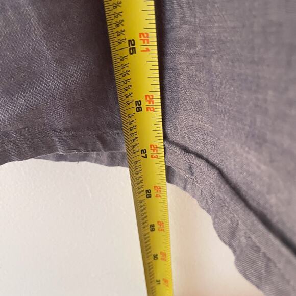 Organic Cotton Tunic Top L Gray Minimalist Boho 3/4 Sleeve Sustainable Roll Tab - Picture 11 of 11